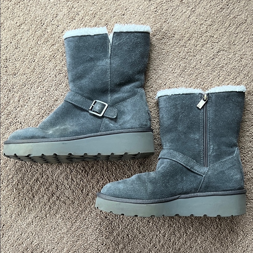 UGG Koolaburra Gray Suede fleece lined Boots